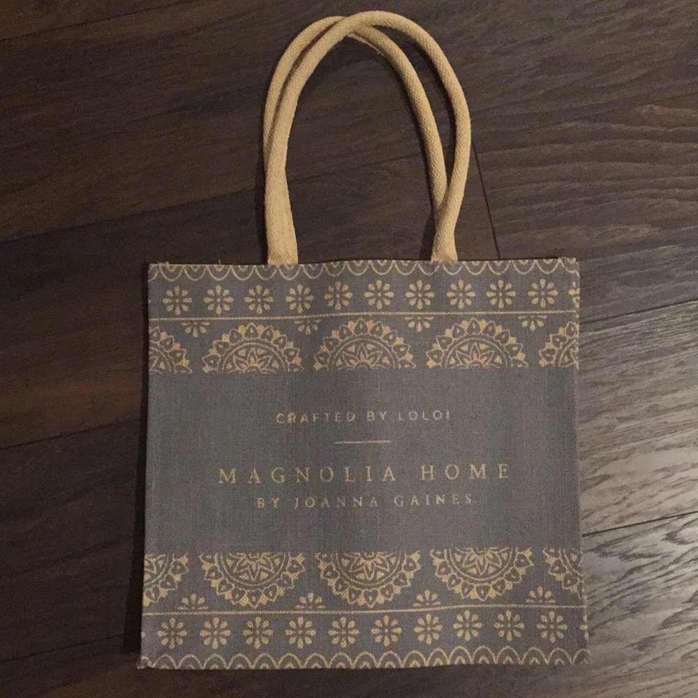 Magnolia Home Burlap Tote